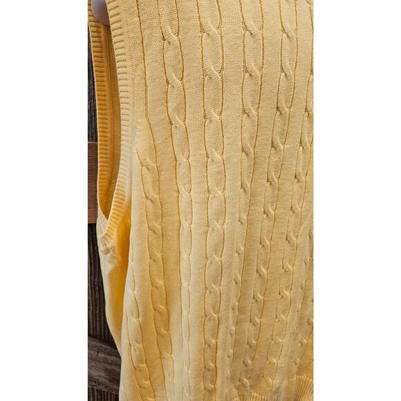 NWT club room XXL yellow proffesional casual layering sweater vest pullover warm - Picture 4 of 7